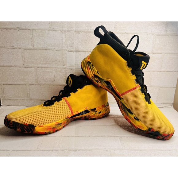 Adidas Dame 5 Dame Goose Bold Gold/Shock Red/Core Black BB9315 size 18 Big Tall - Picture 11 of 11